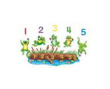 Educating CHildren|Preschool|Maths|growing|Five green and speckled frogs