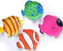 Educating CHildren|Preschool|Art|Water|Fish Plates
