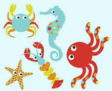 Educating CHildren|Preschool|Maths|Water|Five little sea creatures